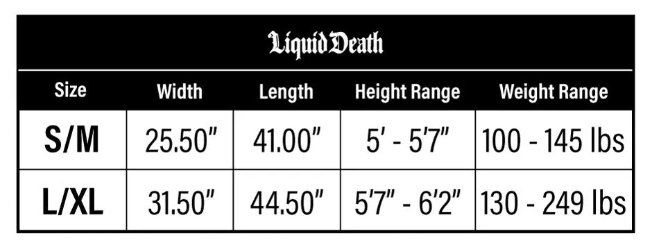 Liquid Death x Slowtide Poncho of Doom