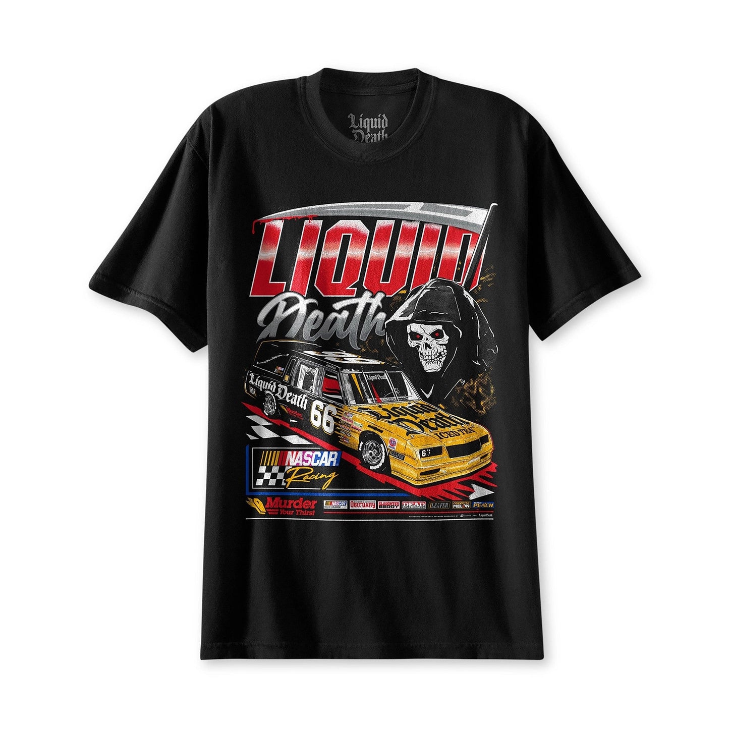 Liquid Death x NASCAR Thirst Hearse Tee